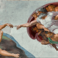 See Michelangelo's iconic Creation of Adam on the Sistine Chapel ceiling
