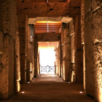 Wander through the Colosseum's underground warren of rooms