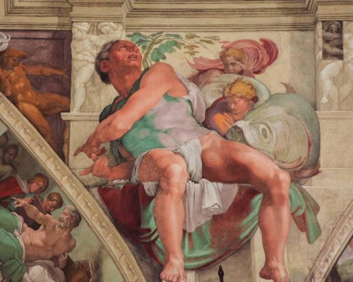 Why did Michelangelo choose Jonah on the Sistine Chapel ceiling?