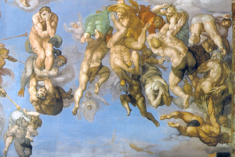 last judgement in the sistine chapel by michelangelo