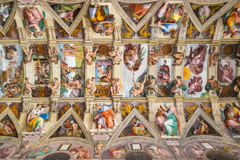 sistine chapel ceiling by Michelangelo