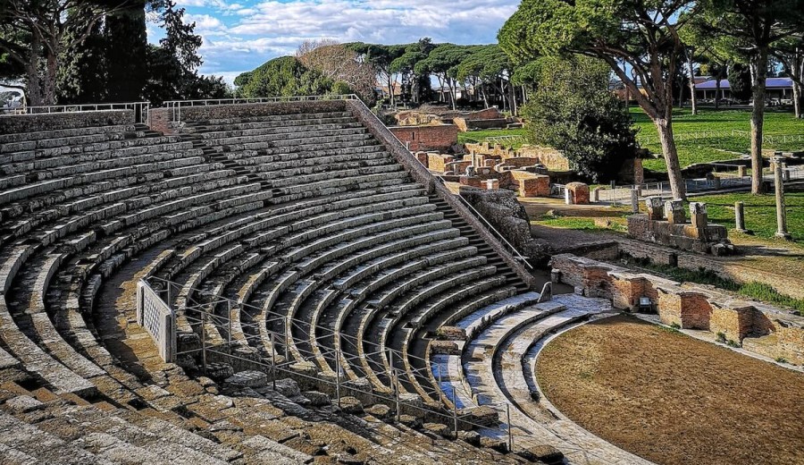 Sit in the bleachers of Ostia's evocative theatre and learn about ancient stagecraft