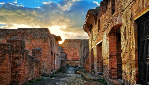 Wander past the spectacular House of Diana in Ostia Antica