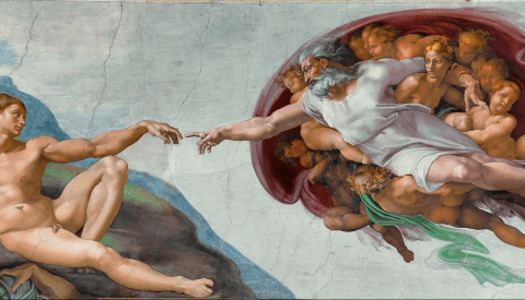 See Michelangelo's iconic Creation of Adam on the Sistine Chapel ceiling