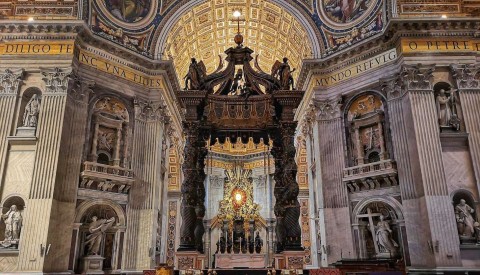 Admire the awe-inspiring grandeur of St. Peter's basilica, the world's largest church