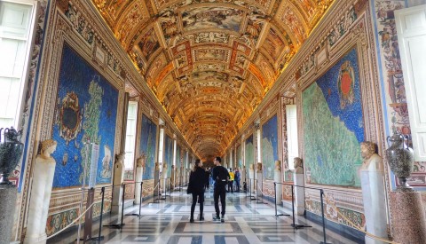 Stroll through the glittering halls of the Vatican museums