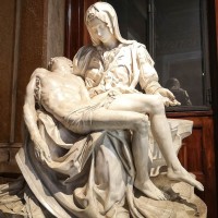 Be moved by the tenderness of Michelangelo's extraordinary Pieta