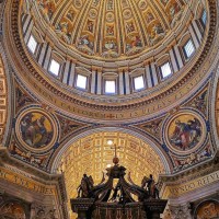 Be amazed by the interior of enormous St. Peter's