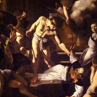 Drink in the drama of Caravaggio's Martyrdom of Saint Matthew