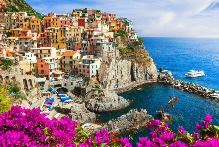 Bless international Manarola Village Cinque Terre Italy On Metal