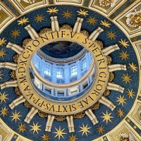 Get a close up view of the beautiful interior of St. Peter's dome