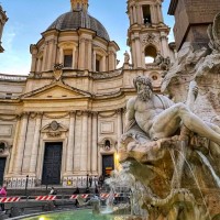 Admire Bernini's fabulous Fountain of the Four Rivers in Piazza Navona