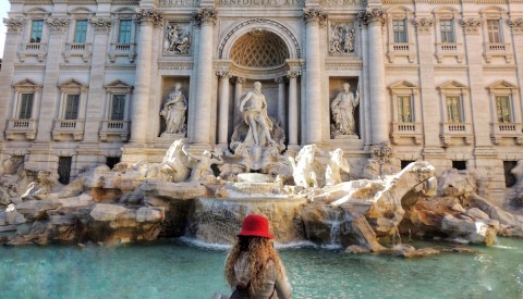 Gaze in awe at the spellbinding Trevi fountain