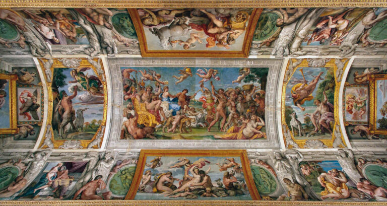 annibale carracci's loves of the gods ceiling fresco in palazzo farnese in rome