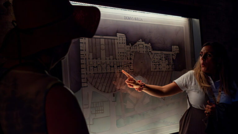 Guide Shows the Domus Aurea