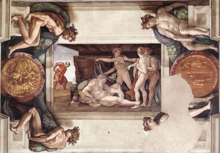 michelangelo Drunkenness of Noah sistine chapel