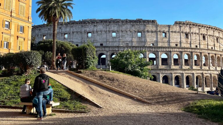 colosseum view from Giardinetto del Monte Oppio