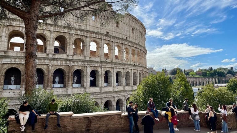 colosseum view from via nicola salvi