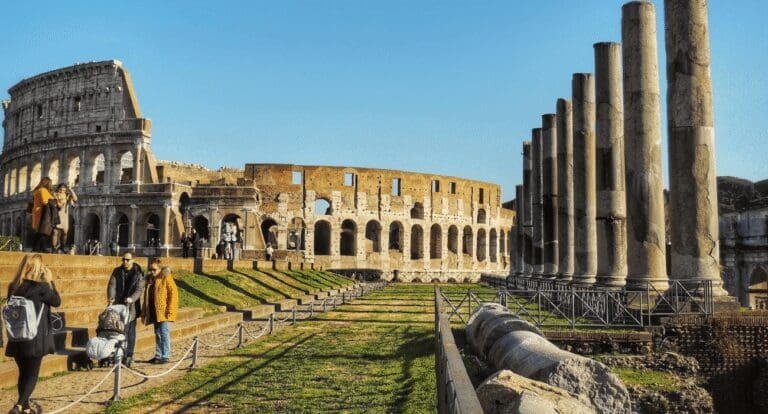 outside colosseum view