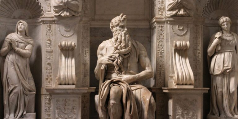 Moses the marble sculpture by Michelangelo