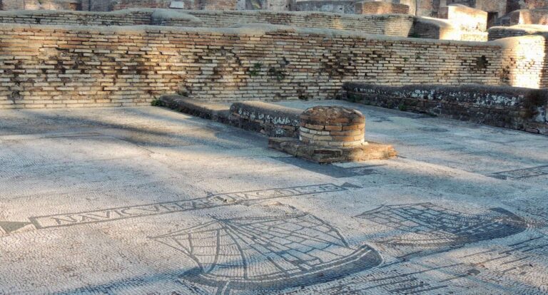 the square of the corporations at ostia antica