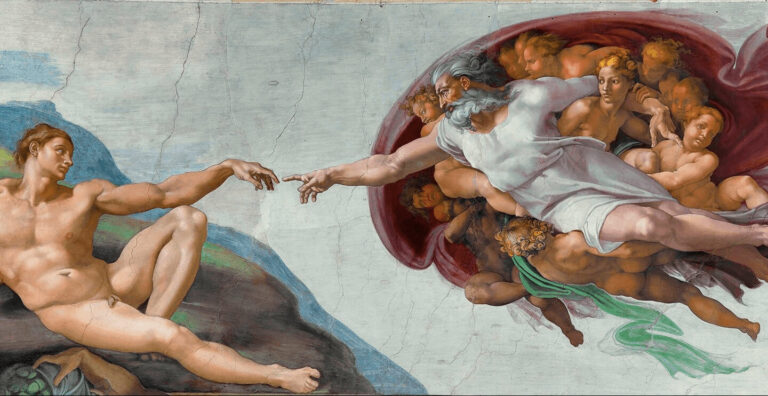 Michelangelo's Creation of Adam in the Sistine Chapel