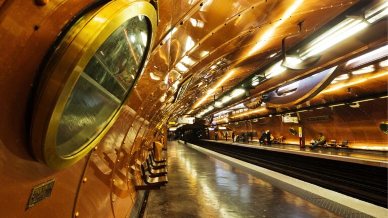 the arts and metiers metro station on the paris metro