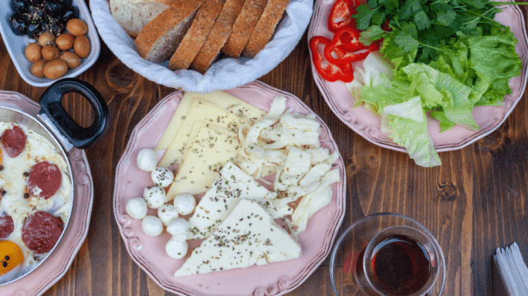 cheese is a classic part of a turkish breakfast