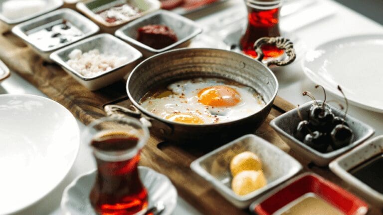 eggs are a key part of a turkish breakfast