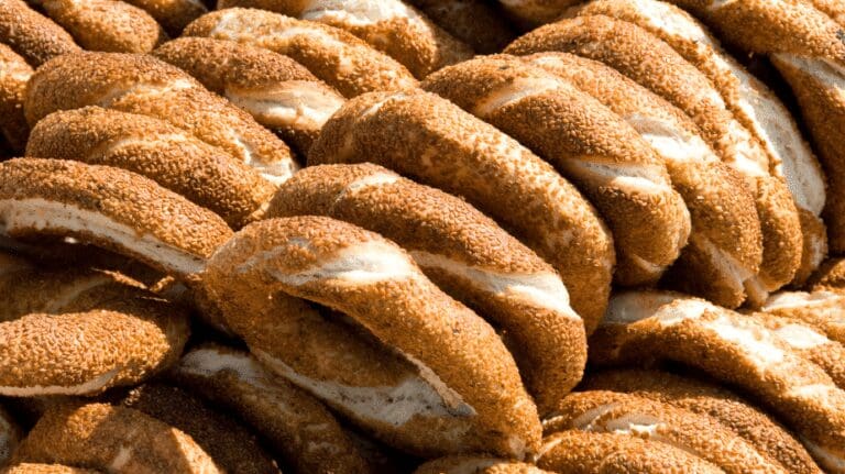 breads at a turkish breakfast