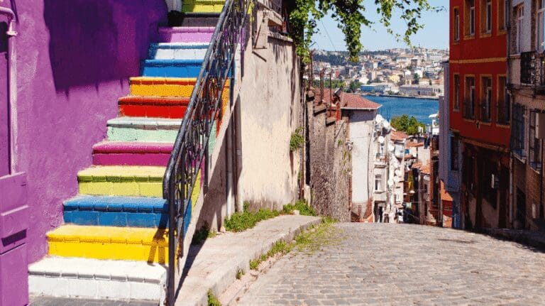The beautiful neighborhoods of Fener in istanbul