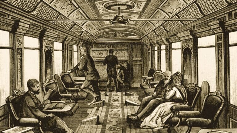 orient express drawing room engraving