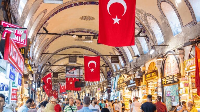the bustling spice market of istanbul
