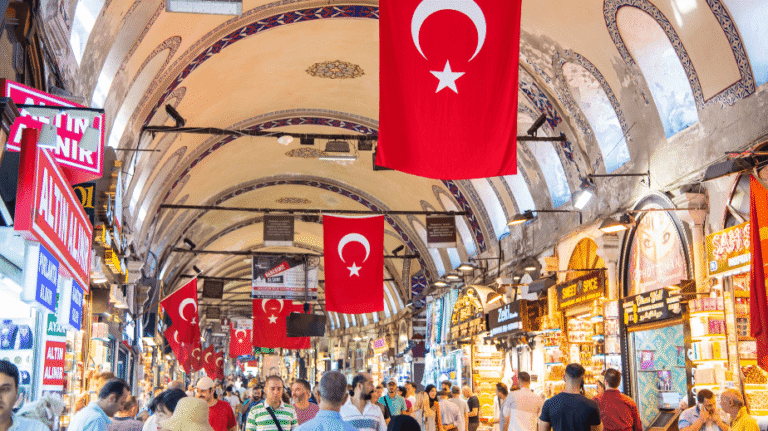 the bustling spice market of istanbul