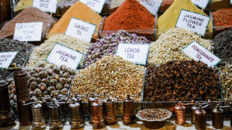teas in istanbul's spice market