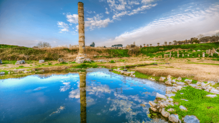 the ruins of the temple of artemis in ephesus