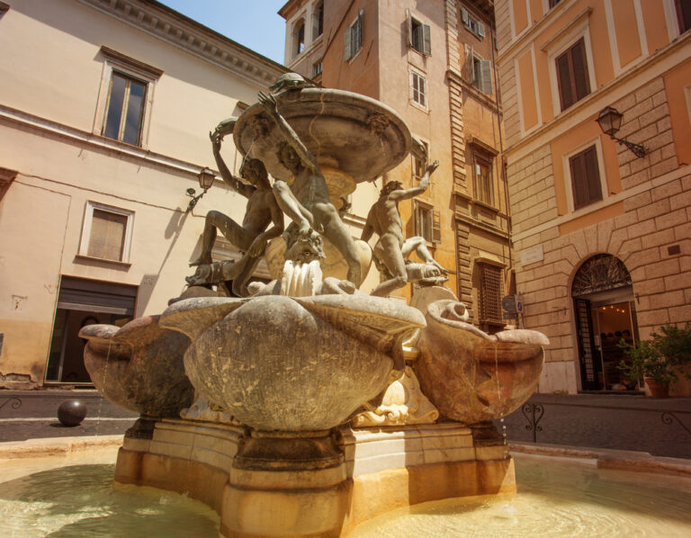 the turtle fountain in Rome