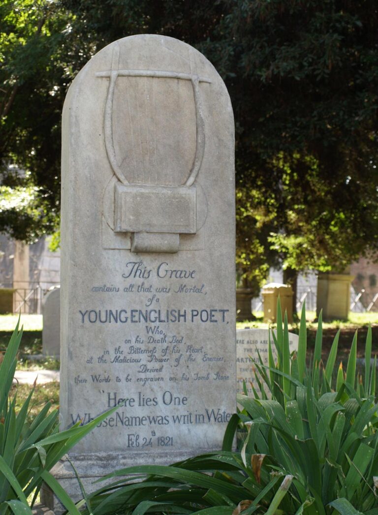 John Keats' grave in Rome
