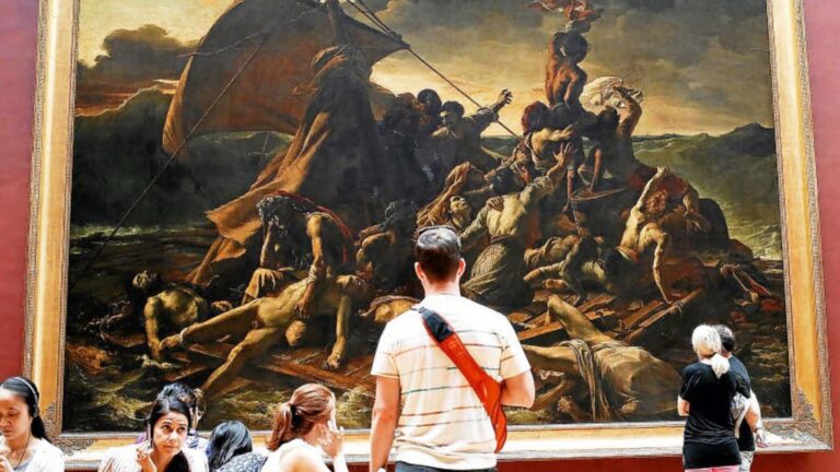 Painting by Théodore Géricault the raft of Medusa 1819 in the louvre paris france