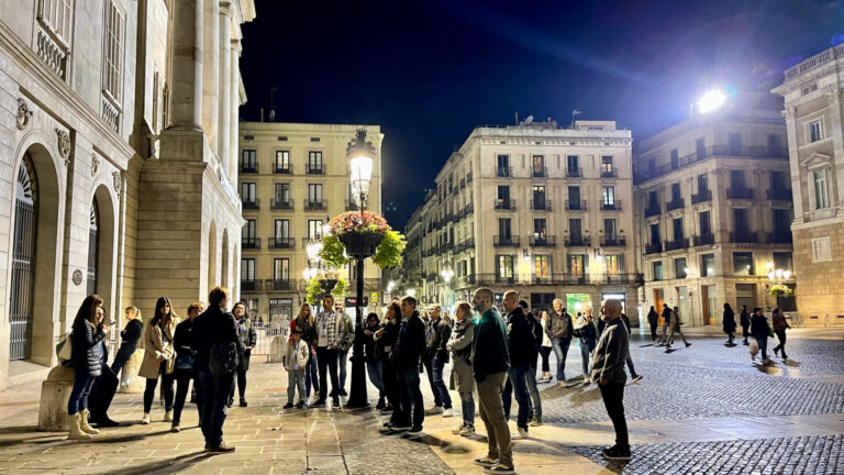 Plaça de Sant Jaume (Roman Forum) in barcelona