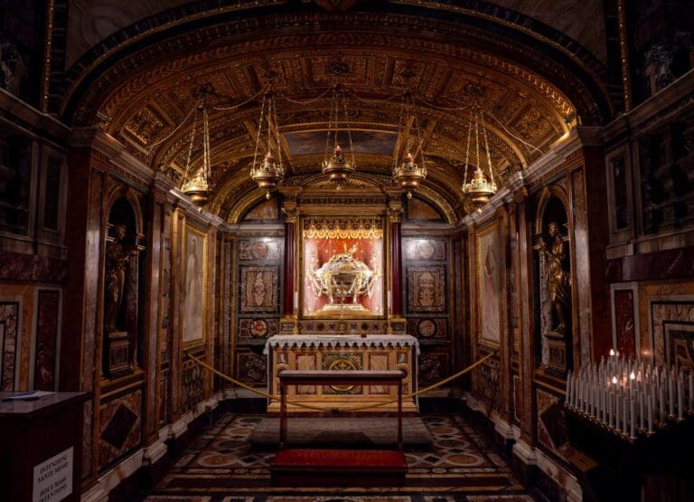Relics of Christ's crib, displayed in Santa Maria Maggiore