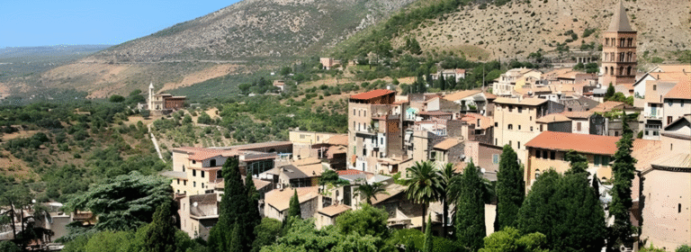 Panoramic view of the Tivoli, Italy Villas