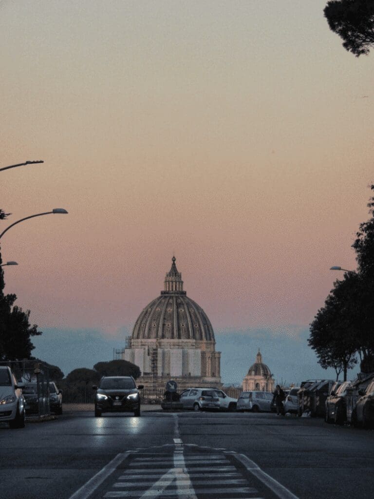 sunset on Via Piccolomini
