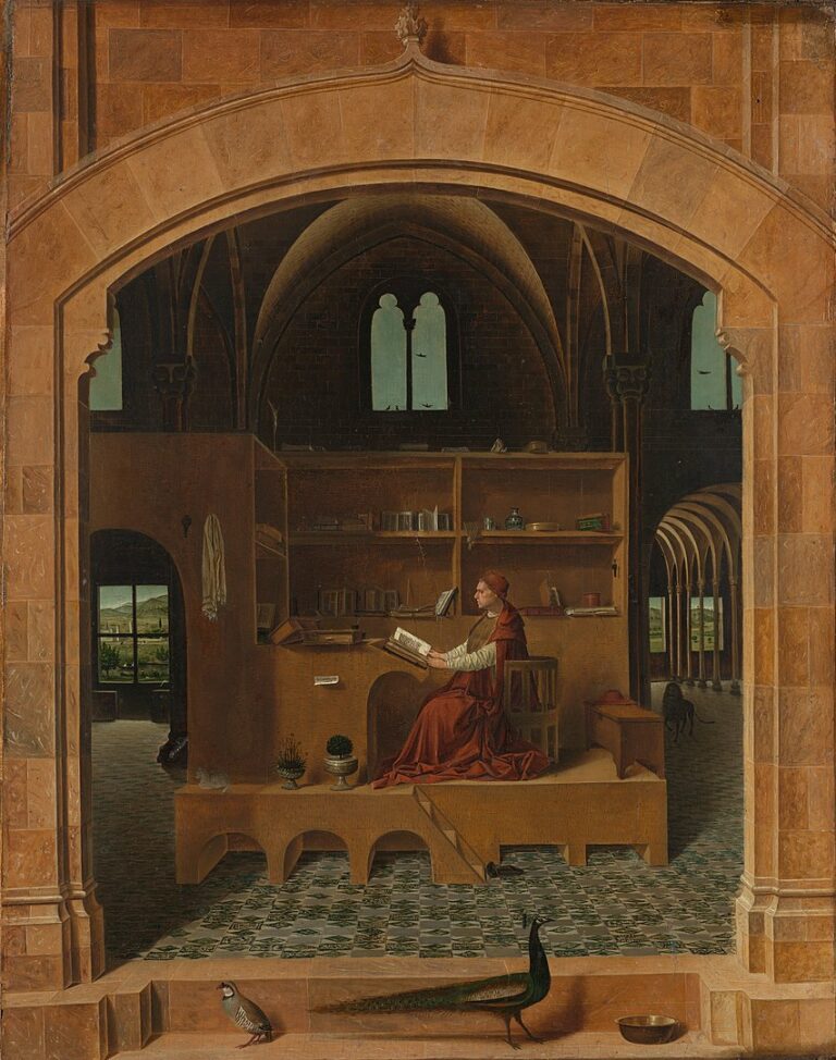 antonello da messina's Jerome in his Study in london's national gallery, painted c. 1475