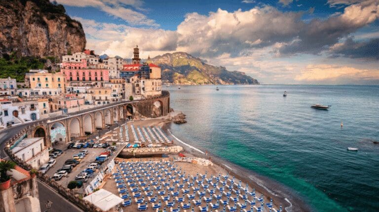 a view over atrani on the amalfi coast