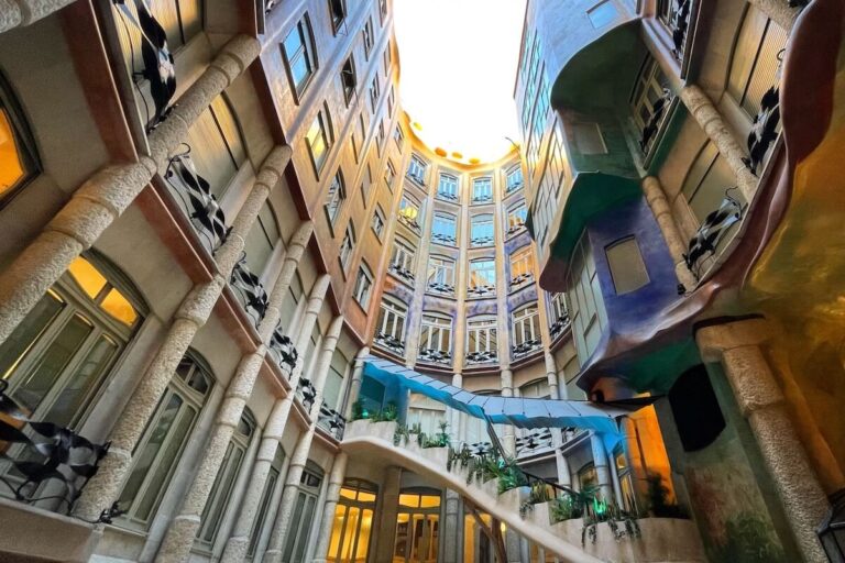 the butterfly courtyard in la pedrera