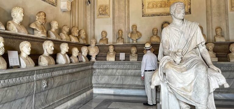 hall of philosophers in the capitoline museums