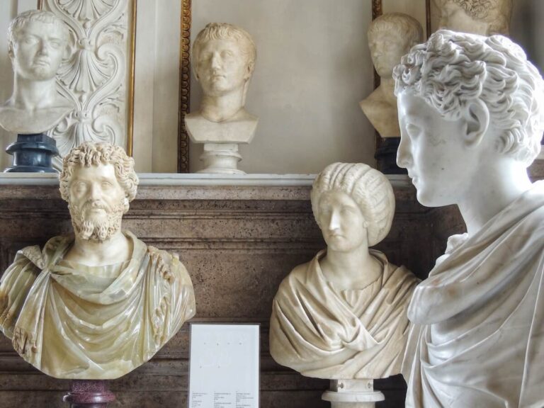 the hall of emperors in the capitoline museums