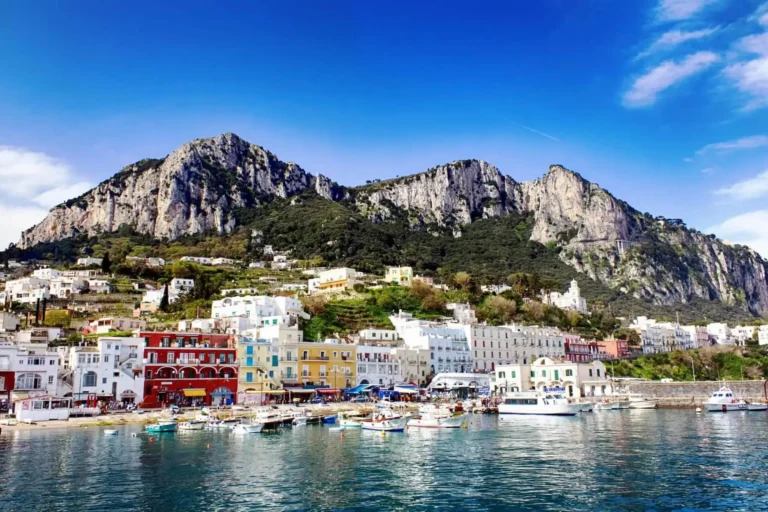 a view of capri from the sea