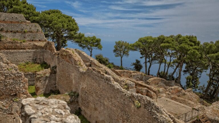 The ruins of Villa Jovis the former residence of the Emperor Tiberius